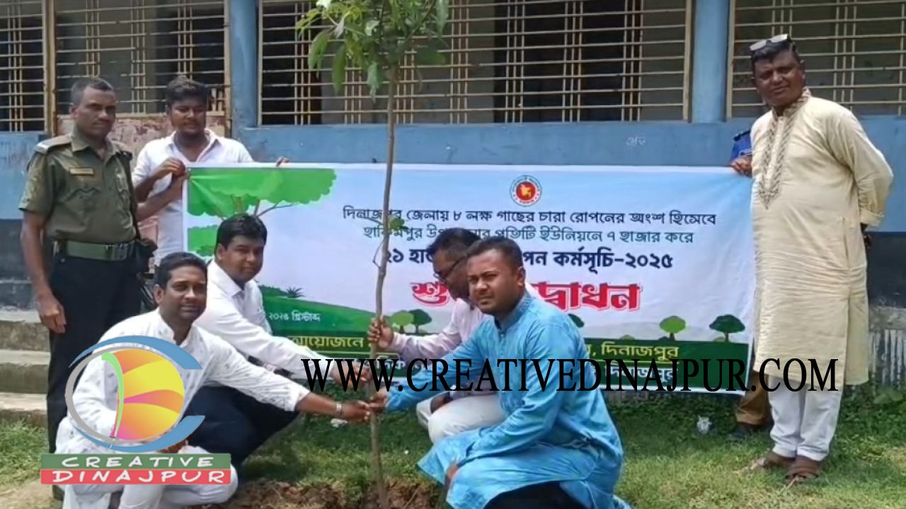 হাকিমপুরে বিভিন্ন প্রজাতির ২১ হাজার বৃক্ষরোপণের উদ্বোধন