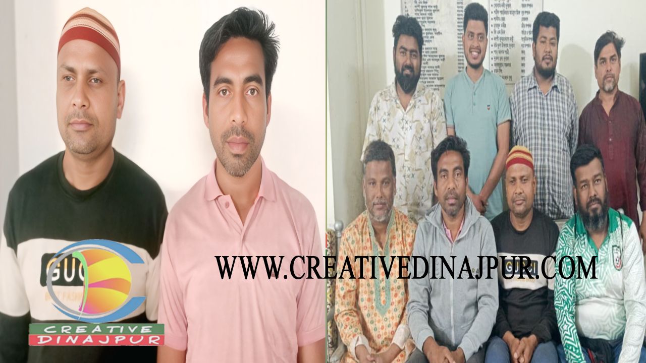 দিনাজপুর টিভি ক্যামেরা জার্নালিস্ট অ্যাসোসিয়েশনের সভাপতি মোস্তফা, সা. সম্পাদক সালাম