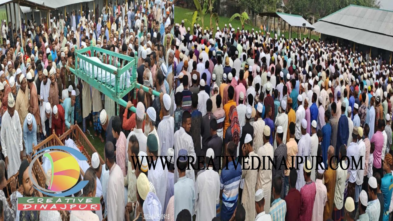 চার প্রাণের বিদায়ে কাঁদছে বিরামপুর, একসাথে জানাজায় আবেগঘন দৃশ্য