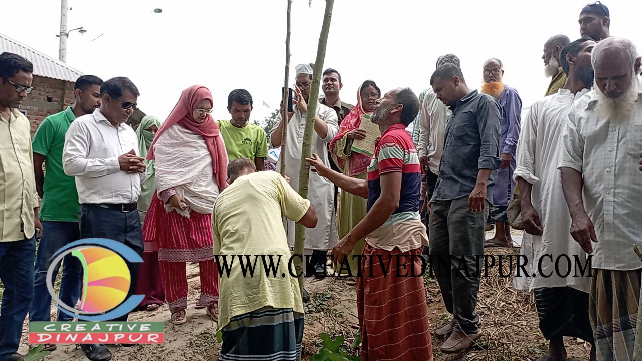 ঘোড়াঘাটে সবুজায়ন ও পুষ্টি নিশ্চিতে সজনে চারা রোপণ