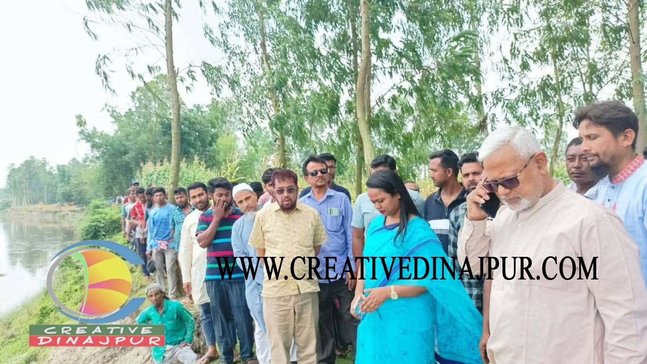 বীরগঞ্জে ঢেপা নদী ভাঙন এলাকা পরিদর্শনে এমপি মনজুরুল ইসলাম