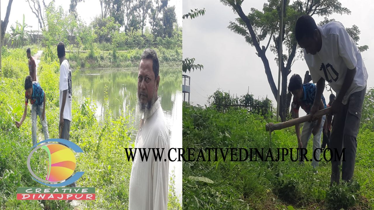 হিলি কেন্দ্রীয় কবরস্থানের পবিত্রতা রক্ষার উদ্যোগ স্বেচ্ছাসেবক দলের কর্মীর