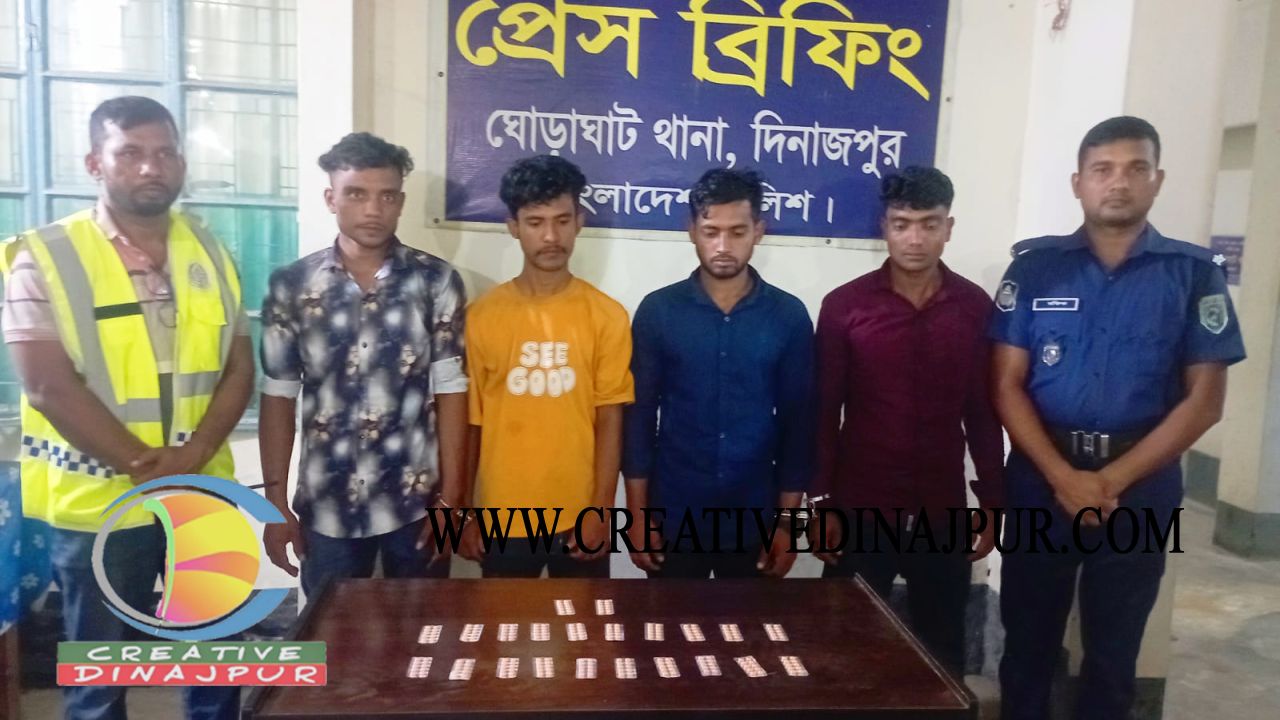 দিনমজুরের আড়ালে মাদক কারবার, ঘোড়াঘাটে টাপেন্টাডলসহ গ্রেপ্তার ৪