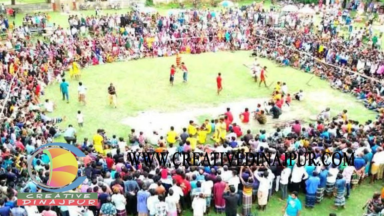 বীরগঞ্জে গ্রামবাংলার ঐতিহ্যবাহী লাঠি খেলা অনুষ্ঠিত 