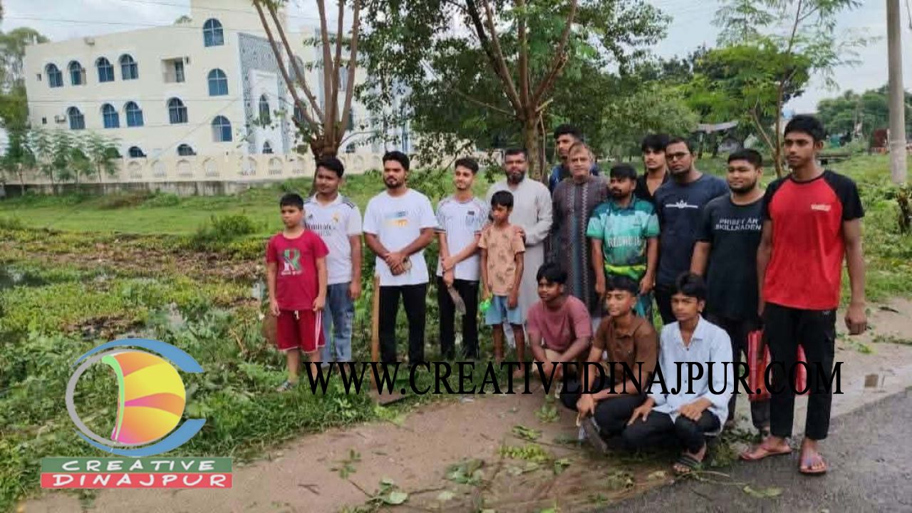 বীরগঞ্জে দুর্ঘটনা ঠেকাতে মহাসড়কের ঝোপঝাড় পরিষ্কার