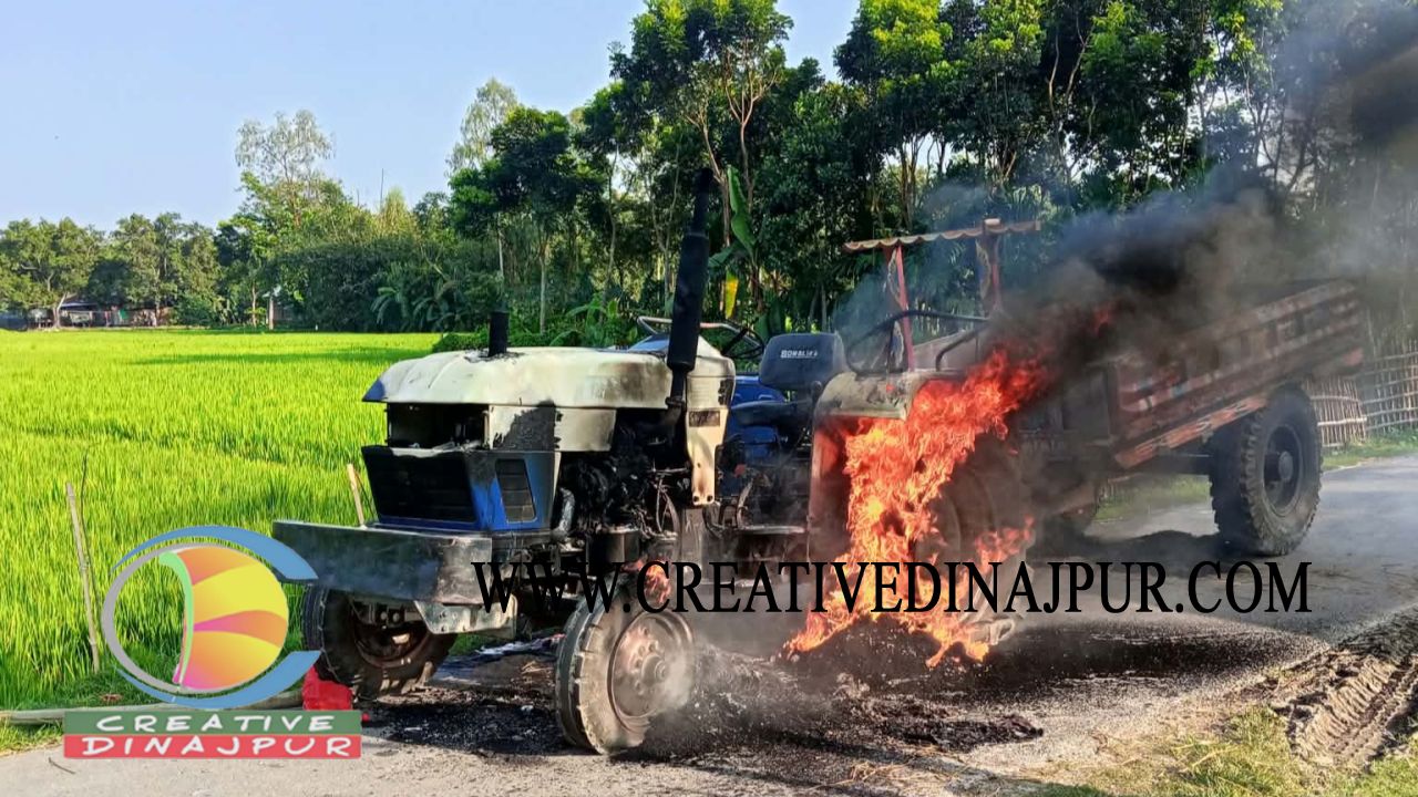 খানসামায় ট্রলির চাকায় পিষ্ট হয়ে ৪ বছরের শিশুর মৃত্যু, ট্রলিতে আগুন