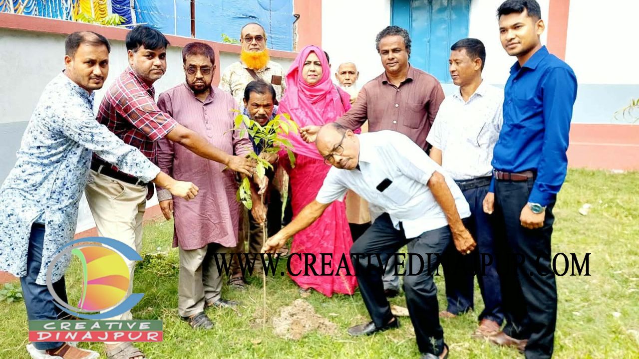 বীরগঞ্জ মডেল প্রেসক্লাবের উদ্যোগে বৃক্ষরোপণ ও চারা বিতরণ